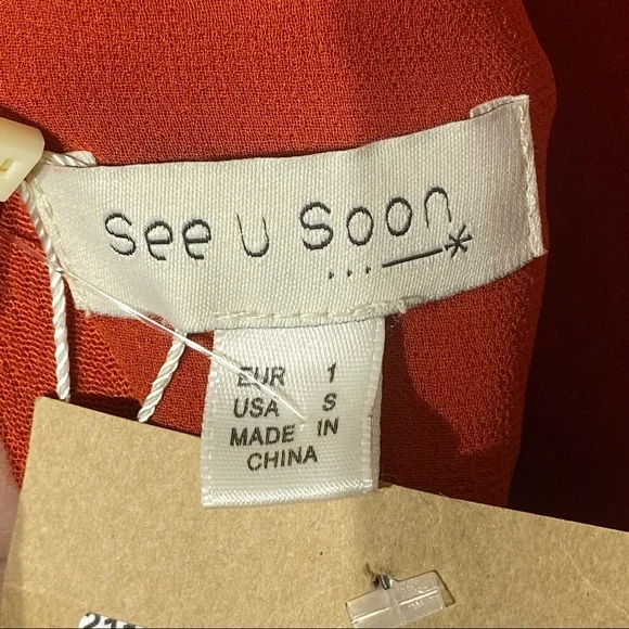 See U Soon NWT Brick/Terracotta Sleeveless Maxi Dress Small - Picture 6 of 16